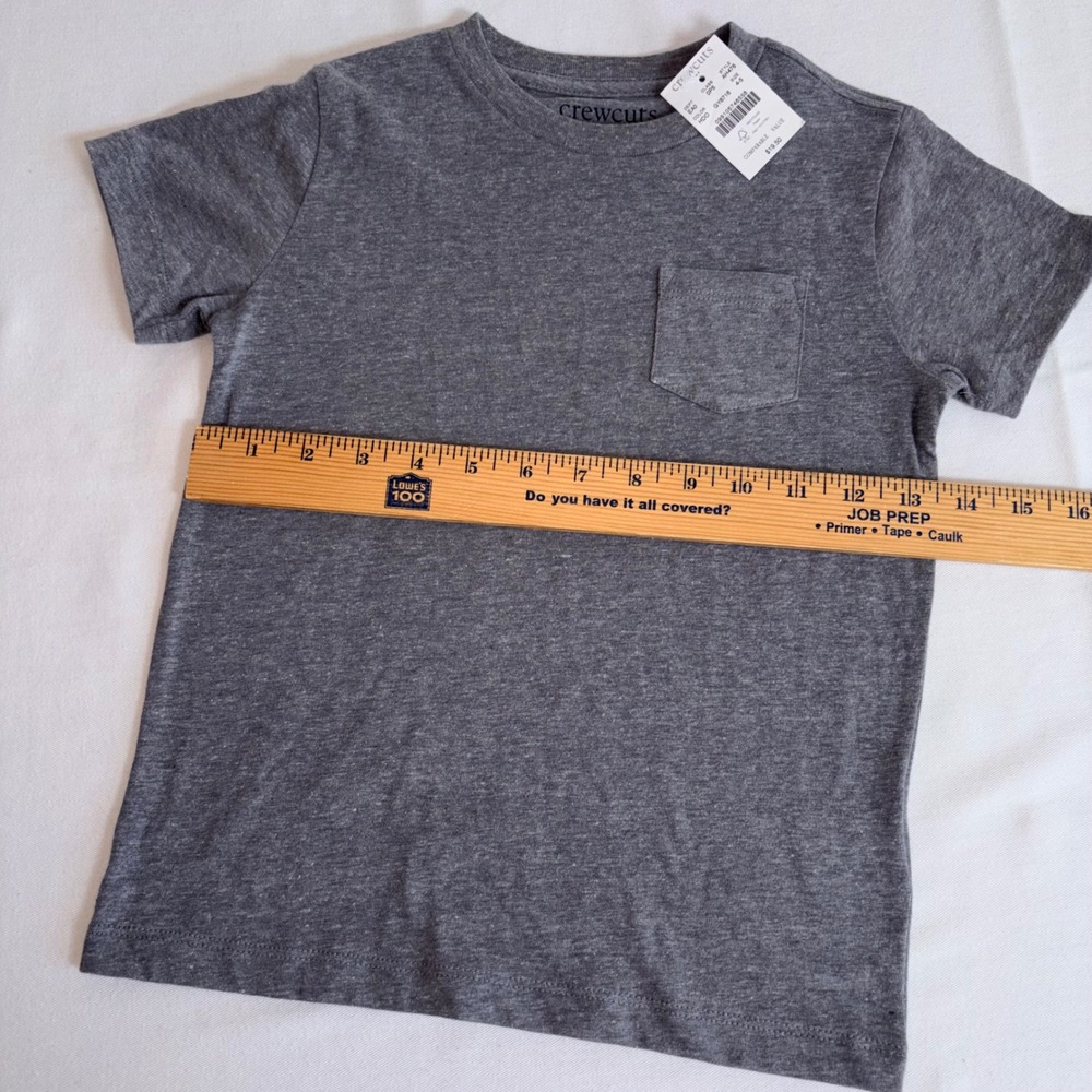 Crewcuts T-Shirt 2-Pack Size 4-5 Navy Gray NEW Pocket Tee AH476 Short Sleeve - Picture 4 of 8